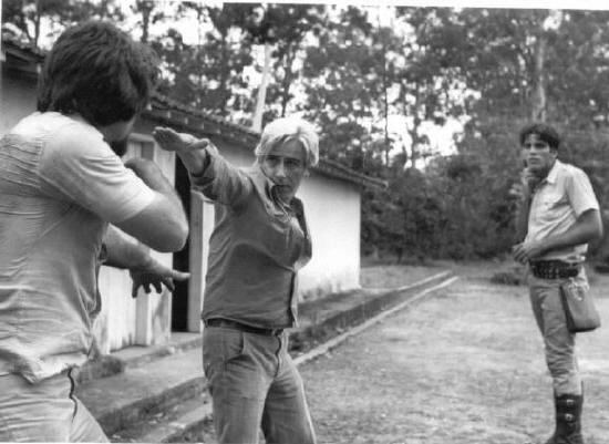 Vigilante Rodoviário® 1978 - Bastidores dirigindo cena de luta. Antônio Fonzar, como Vigilante Carlos